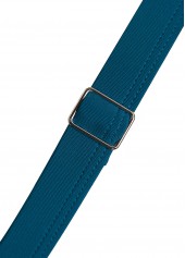 Peacock Blue Ruched One Piece Swimwear