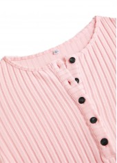 Plaid Patchwork Light Pink Long Sleeve Sweatshirt