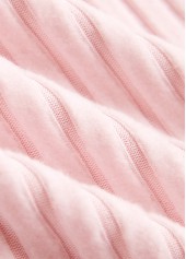 Plaid Patchwork Light Pink Long Sleeve Sweatshirt