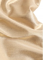 Champagne Hot Stamping V Neck One Piece Swimwear