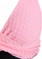 Patchwork Criss Cross Pink Bikini Set