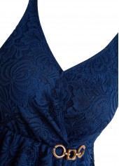 Surplice Navy Lace One Piece Swimdress