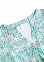 Plus Size Sage Green Dazzle Colorful Print T Shirt