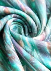 Plus Size Sage Green Dazzle Colorful Print T Shirt