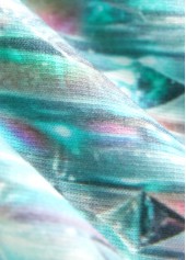 Plus Size Sage Green Dazzle Colorful Print T Shirt