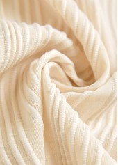 Tie Eyelet Jacquard Beige Bikini Set