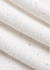 Tummy Coverage White Sleeveless Round Neck Dress