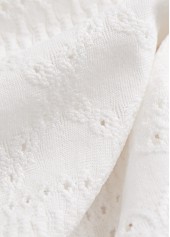 Tummy Coverage White Sleeveless Round Neck Dress