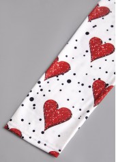 Plus Size White Valentine's Day Print T Shirt