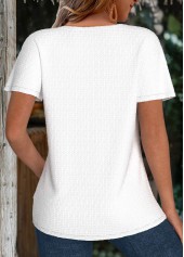 White Short Sleeve Round Neck T Shirt