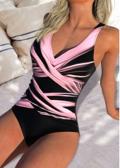 Ruched Ombre Pink One Piece Swimwear