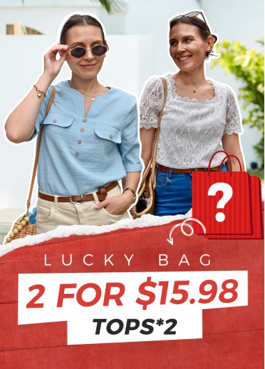 Lucky Bag-Random Color Spring&Summer Top- 2 Piece