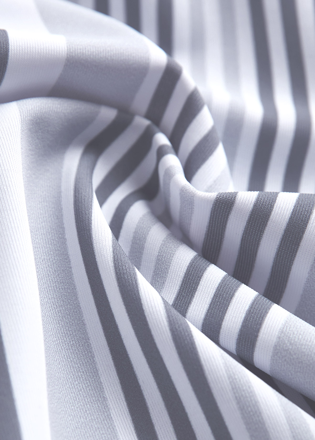 Striped Criss Cross Grey Tankini Set