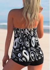 Cashews Print Tie Back Tankini Set 