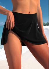 Tie Front Color Block Polka Dot Swimdress Top-No Bottom