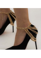 Chain Design Gold Layered Detail Anklet