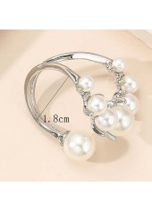 Silvery White Asymmetry Pear Detail Ring