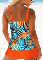 Mid Waisted Leopard Circular Ring Tankini Set