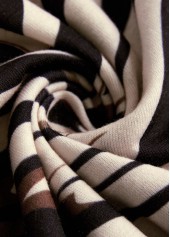 Tropical Plants Print Tummy Coverage Black Short Dress