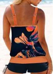 Ombre Circular Ring Multi Color Tankini Set