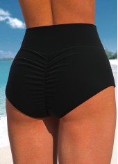 Contrast Lace Up Black Swimdress Top-No Bottom