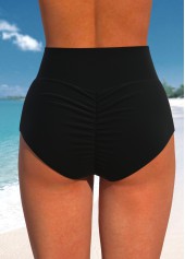 Contrast Lace Up Black Swimdress Top-No Bottom