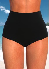 Contrast Lace Up Black Swimdress Top-No Bottom