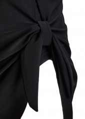 Floral Print Tie Cyan One Piece Swimdress