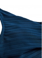 Lace Surplice Peacock Blue Bikini Set