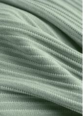 Tropical Plants Print Criss Cross Sage Green Bikini Set