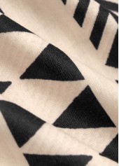 Striped Circular Ring Light Camel A Line Sleeveless Dress