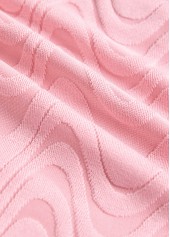 Jacquard Contrast Binding Light Pink Bikini Set