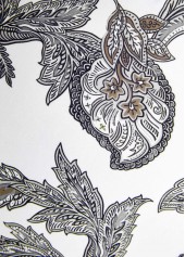 Tribal Print Patchwork Light Grey One Piece Swimwear