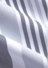 Striped Criss Cross Grey Tankini Set