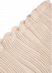 High Waisted Tie Beige Bikini Set