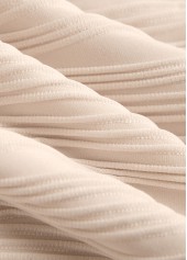 High Waisted Tie Beige Bikini Set