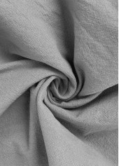 Light Grey Straight Leg Elastic Waist Drawstring Pants