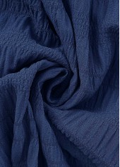 Navy A Line Sleeveless Round Neck Dress