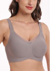 Adjustable V Neck Dusty Purple Bra