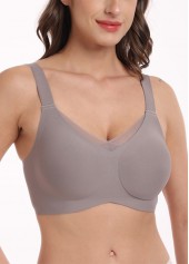Adjustable V Neck Dusty Purple Bra