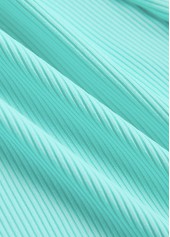 Jacquard Square Neck Mint Green One Piece Swimdress