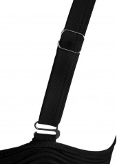 Tie Jacquard Black One Piece Swimdress