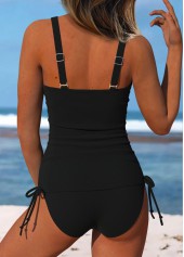 Mid Waisted Lace Light Pink Tankini Set