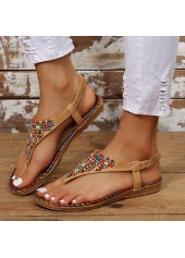 Falt Light Camel Toe Post Sandals