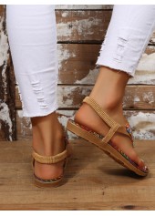 Falt Light Camel Toe Post Sandals