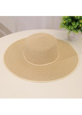 Sunflower Print Light Camel Straw Visor Hat
