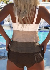 Mid Waisted Light Coffee Tankini Set