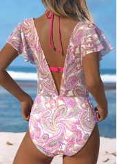 Paisley Print Tie One Piece Swimwear and Bra