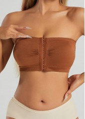Terracotta Color Bandeau Adjustable Design Bra