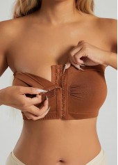 Terracotta Color Bandeau Adjustable Design Bra